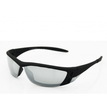 Trendige Sonnenbrille / Sportbrille - Schwarz / Silber