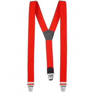Hosenträger in Trendigen Uni Rot mit XL Clips