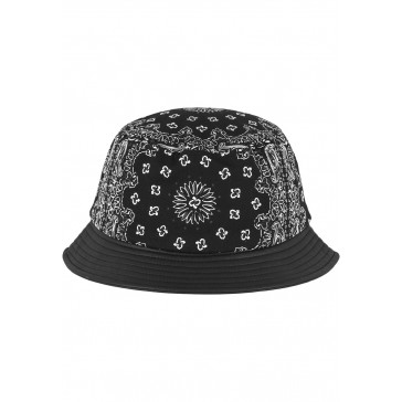 Bandana Leather Imitation Brim Bucket Hat von Flexfit
