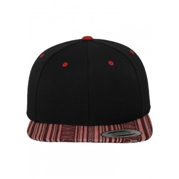 Original Classic Flexfit Snapback Cap - Aztec Design - Black / Red