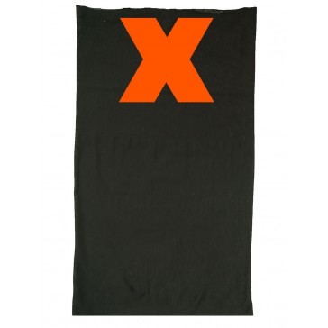 Multifunktionstuch in trendigen X Design - Schwarz / Neon Orange
