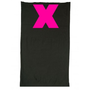 Multifunktionstuch in trendigen X Design - Schwarz / Neon Pink